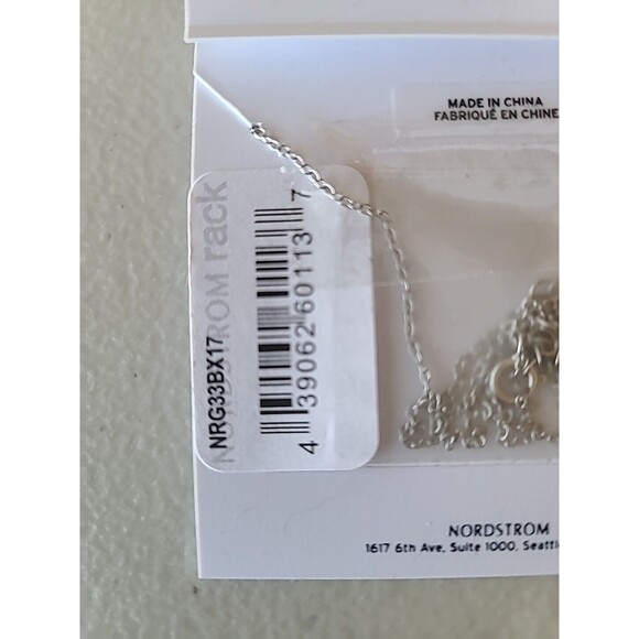 Nordstrom Rack  Cz Initial L Silver Pendant Necklace   NWT - Picture 6 of 6